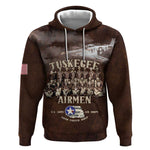 Remembering the Red Tail Heroes Hoodie Tuskegee Airmen Legacy Retro Style - African Pride