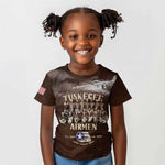 Remembering the Red Tail Heroes Kid T shirt Tuskegee Airmen Legacy Retro Style - African Pride