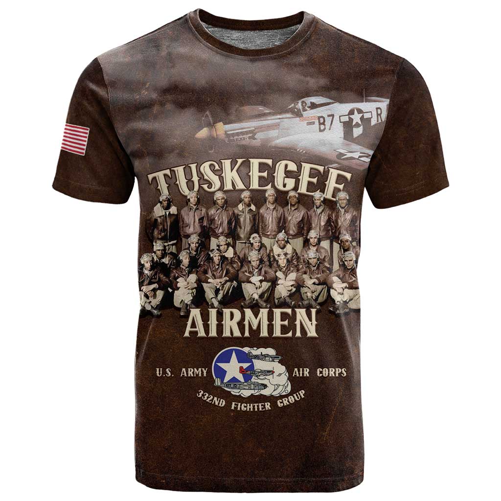 Remembering the Red Tail Heroes T shirt Tuskegee Airmen Legacy Retro Style - African Pride