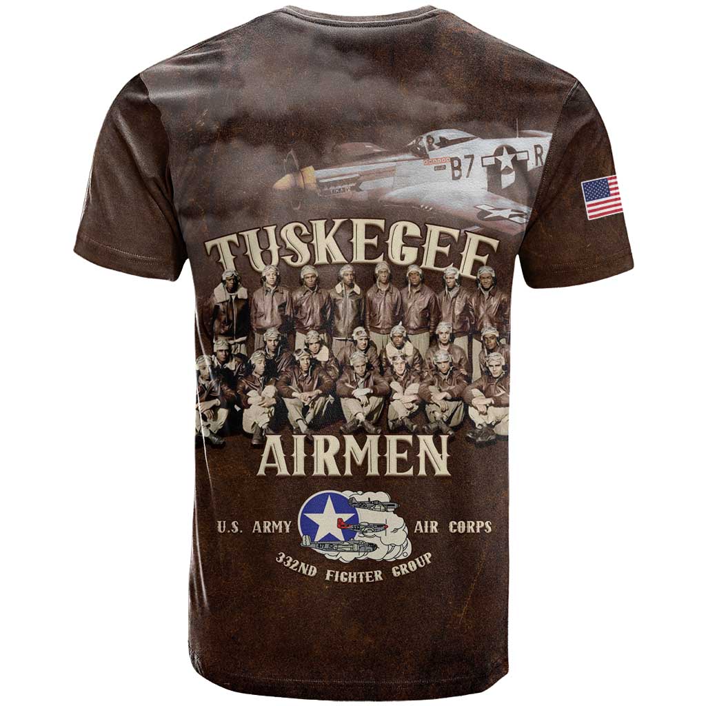 Remembering the Red Tail Heroes T shirt Tuskegee Airmen Legacy Retro Style - African Pride
