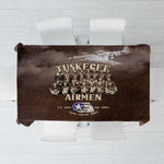 Remembering the Red Tail Heroes Tablecloth Tuskegee Airmen Legacy Retro Style - African Pride
