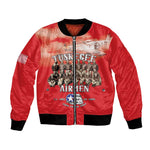 Remembering the Red Tail Heroes Bomber Jacket Tuskegee Airmen Legacy - Red - African Pride