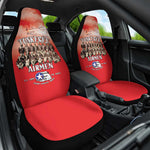 Remembering the Red Tail Heroes Car Seat Cover Tuskegee Airmen Legacy - Red - African Pride