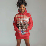 Remembering the Red Tail Heroes Hoodie Dress Tuskegee Airmen Legacy - Red - African Pride