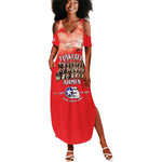 Remembering the Red Tail Heroes Summer Maxi Dress Tuskegee Airmen Legacy - Red - African Pride