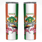 Afro Niger Sannu Skinny Tumbler Coat Of Arms - African Pattern