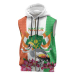 Afro Niger Sannu Sleeveless Zip Hoodie Coat Of Arms - African Pattern - African Pride