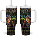 Assegwas Ameggaz Yennayer Tumbler With Handle Women Amazigh - Berber Pattern