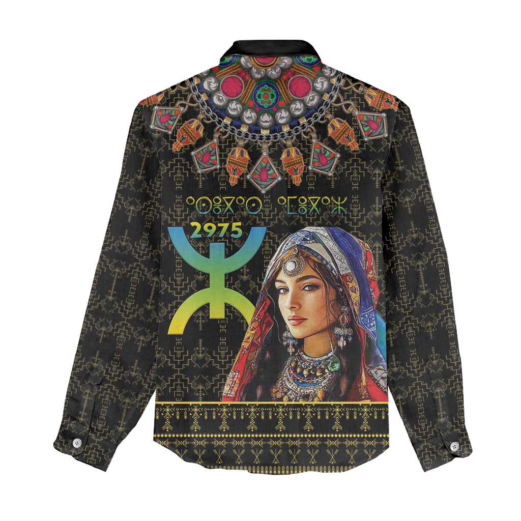 Assegwas Ameggaz Yennayer Women Casual Shirt Women Amazigh - Berber Pattern LT15
