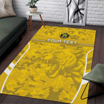 Custom Gabon Football Area Rug Go Les Pantheres
