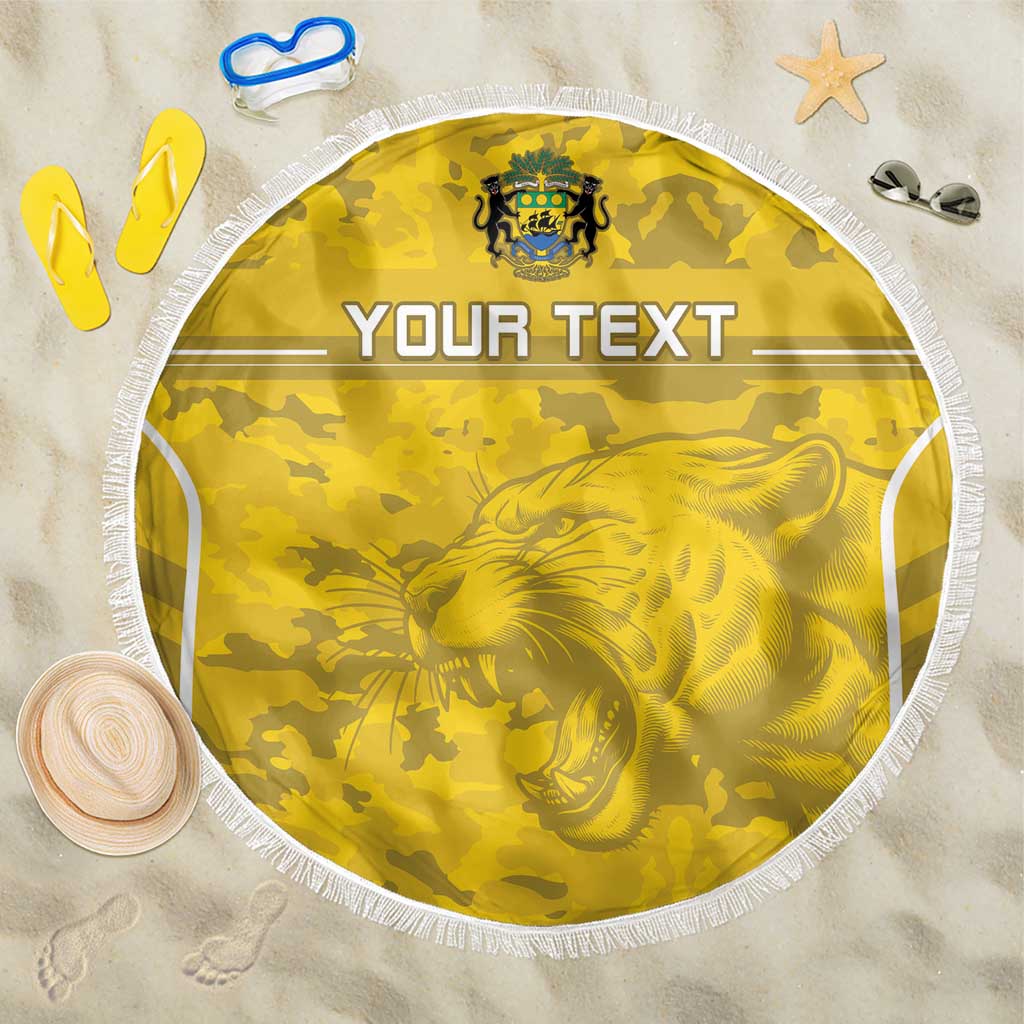 Custom Gabon Football Beach Blanket Go Les Pantheres