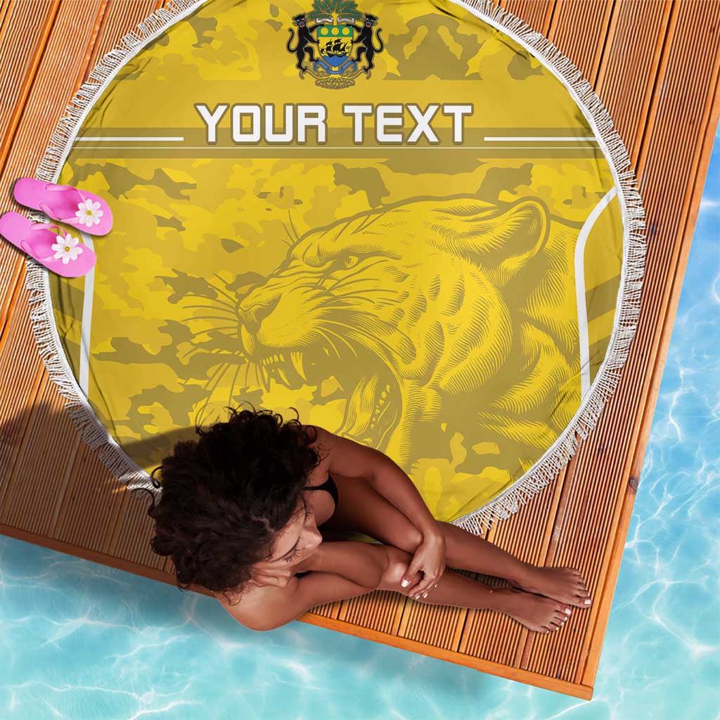 Custom Gabon Football Beach Blanket Go Les Pantheres
