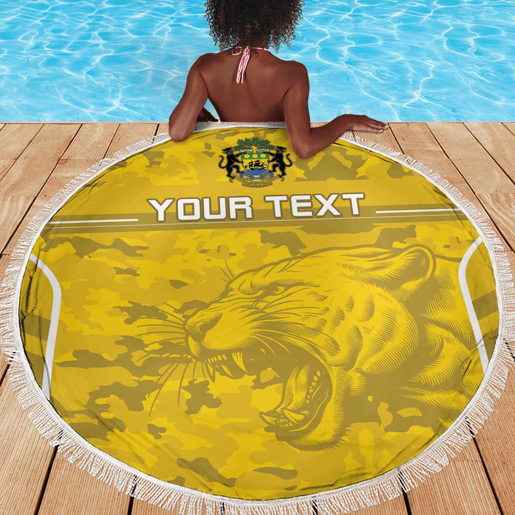 Custom Gabon Football Beach Blanket Go Les Pantheres