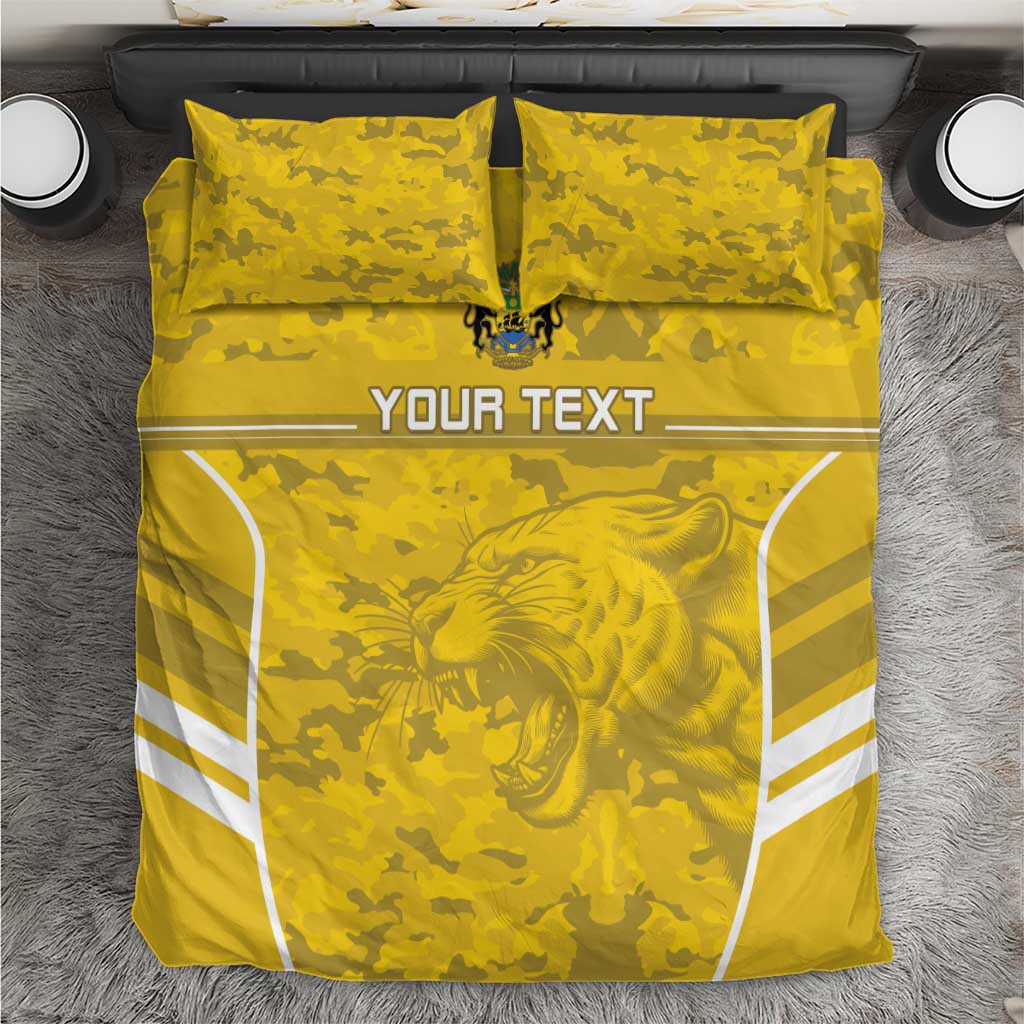 Custom Gabon Football Bedding Set Go Les Pantheres