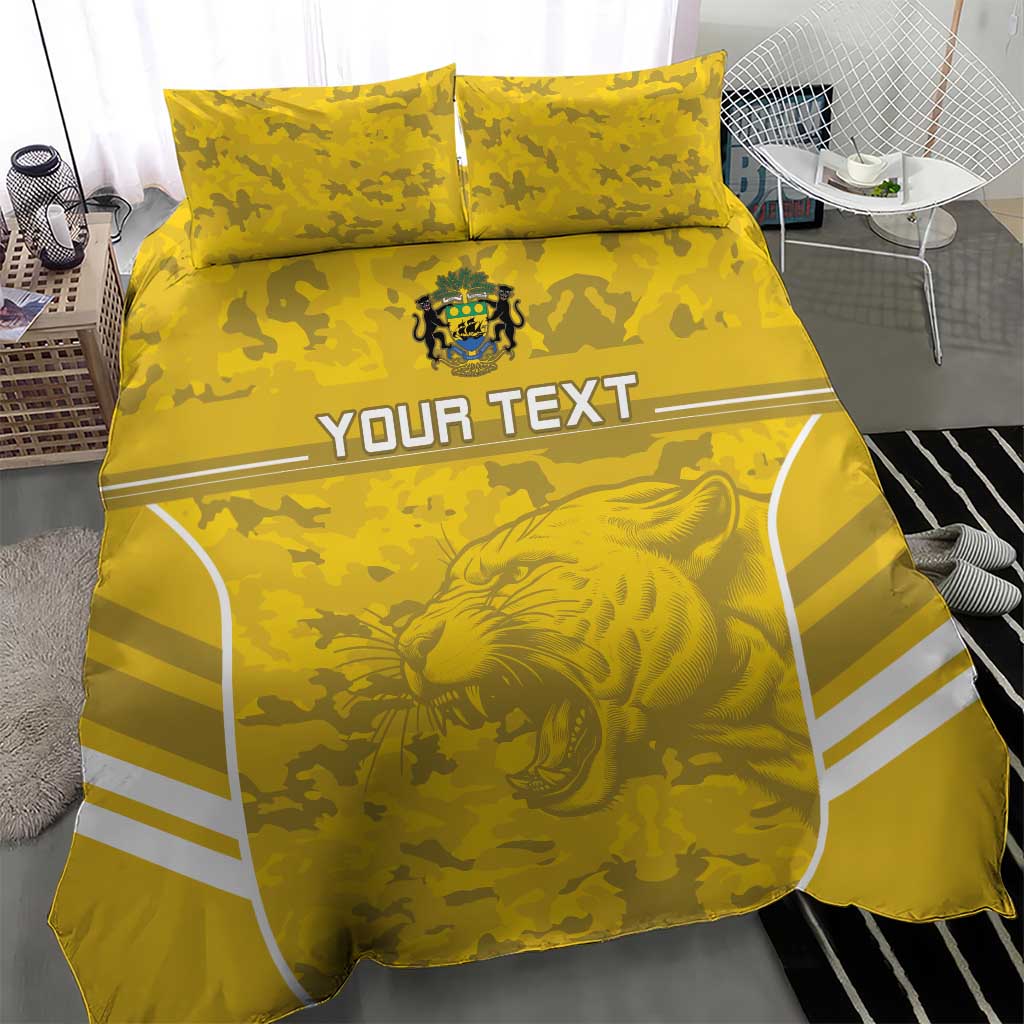 Custom Gabon Football Bedding Set Go Les Pantheres