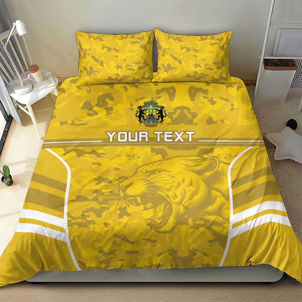 Custom Gabon Football Bedding Set Go Les Pantheres