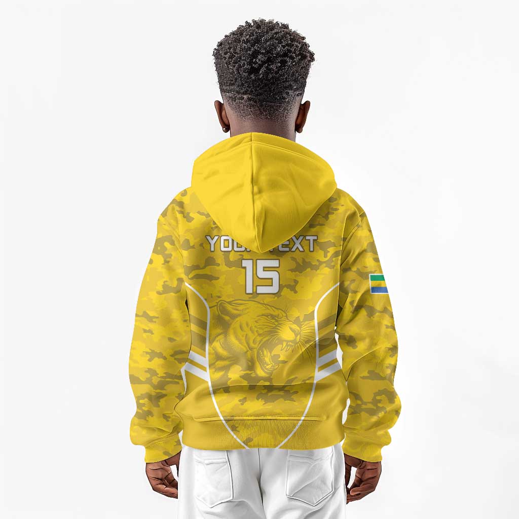 Custom Gabon Football Kid Hoodie Go Les Pantheres
