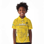 Custom Gabon Football Kid Polo Shirt Go Les Pantheres