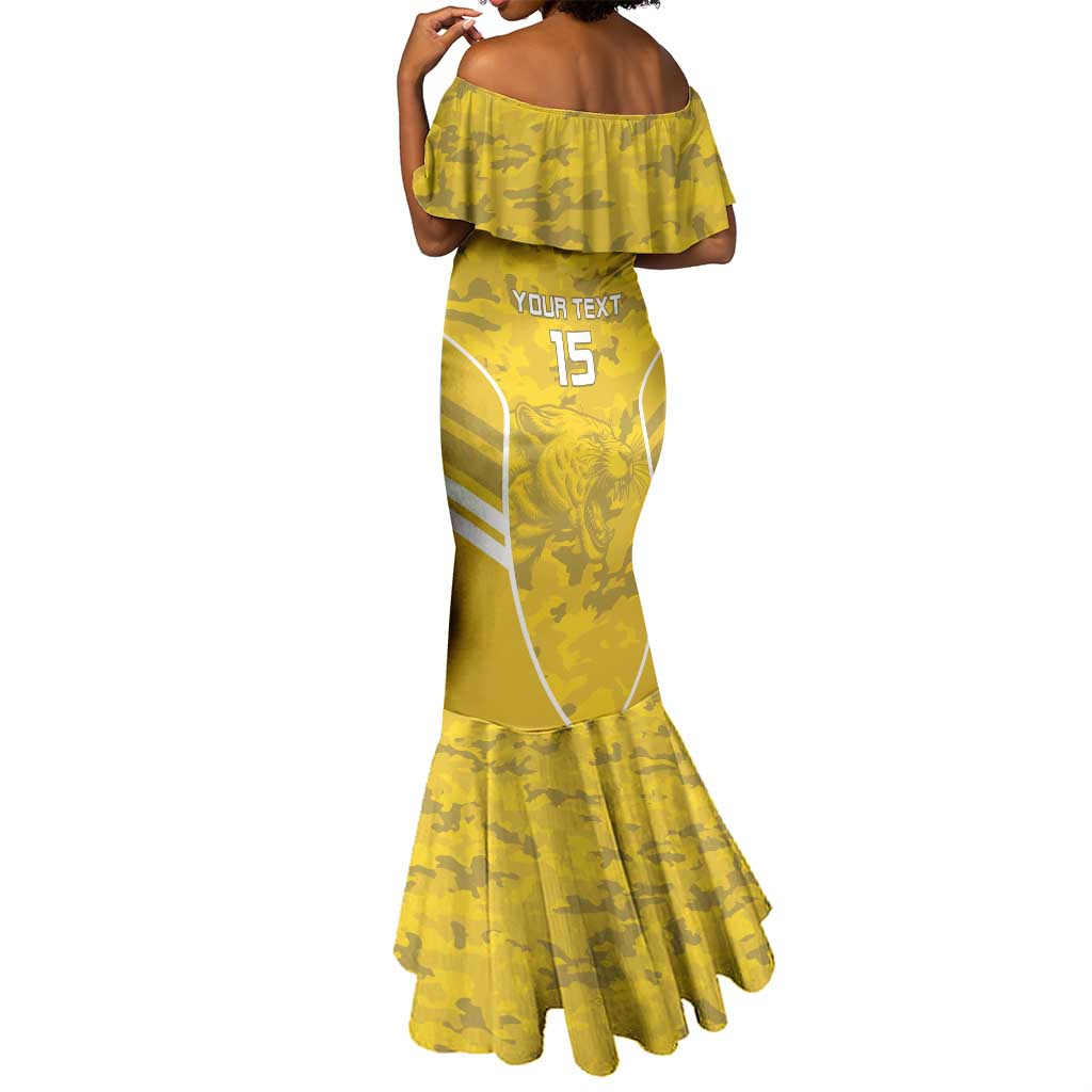 Custom Gabon Football Mermaid Dress Go Les Pantheres