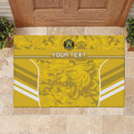 Custom Gabon Football Rubber Doormat Go Les Pantheres