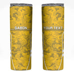 Custom Gabon Football Skinny Tumbler Go Les Pantheres