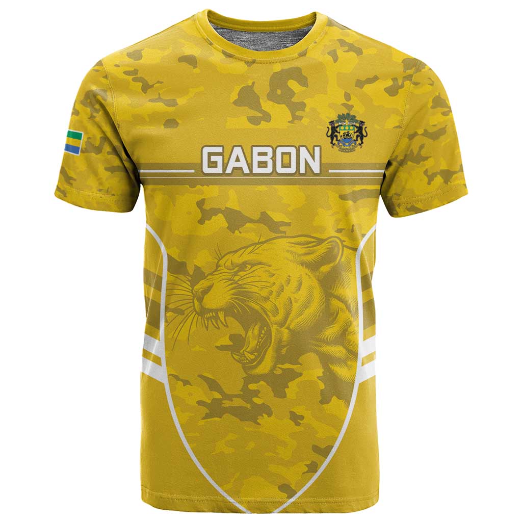 Custom Gabon Football T shirt Go Les Pantheres