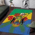 Personalised Afro Gabon Area Rug Gabonese Union Travail and Justice