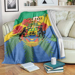 Personalised Afro Gabon Blanket Gabonese Union Travail and Justice