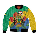 Personalised Afro Gabon Bomber Jacket Gabonese Union Travail and Justice