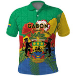 Personalised Afro Gabon Polo Shirt Gabonese Union Travail and Justice