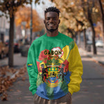 Personalised Afro Gabon Sweatshirt Gabonese Union Travail and Justice
