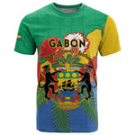 Personalised Afro Gabon T shirt Gabonese Union Travail and Justice