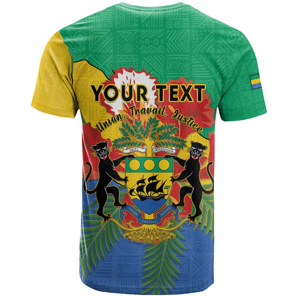 Personalised Afro Gabon T shirt Gabonese Union Travail and Justice