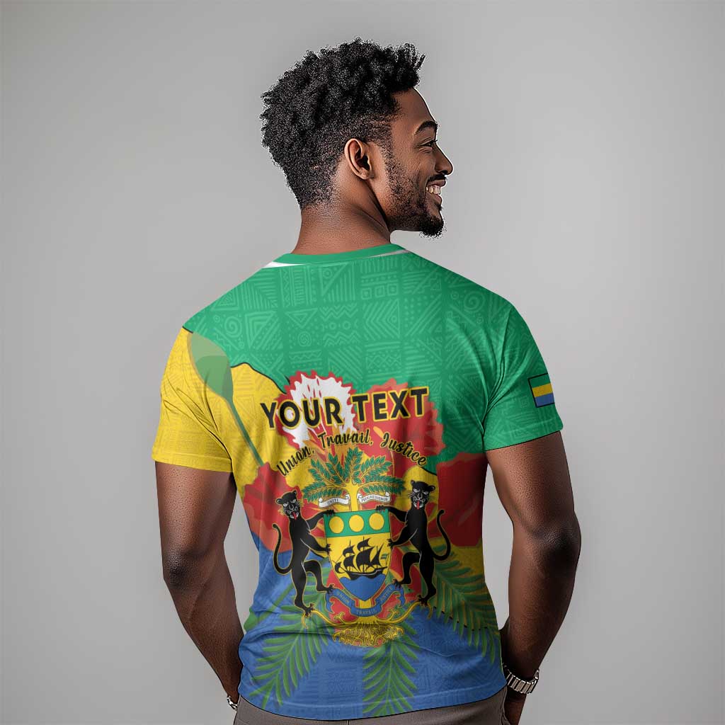 Personalised Afro Gabon T shirt Gabonese Union Travail and Justice