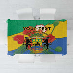 Personalised Afro Gabon Tablecloth Gabonese Union Travail and Justice