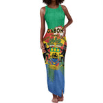Personalised Afro Gabon Tank Maxi Dress Gabonese Union Travail and Justice
