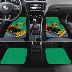 Afro Gabon Car Mats Black Panther With Coat Of Arms