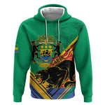 Afro Gabon Hoodie Black Panther With Coat Of Arms