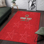 Custom Morocco Football Area Rug Allez les Lions de lAtlas
