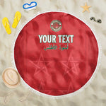 Custom Morocco Football Beach Blanket Allez les Lions de lAtlas