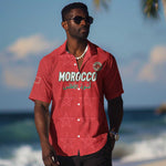 Custom Morocco Football Hawaiian Shirt Allez les Lions de lAtlas