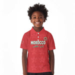 Custom Morocco Football Kid Polo Shirt Allez les Lions de lAtlas