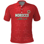Custom Morocco Football Polo Shirt Allez les Lions de lAtlas
