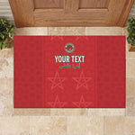 Custom Morocco Football Rubber Doormat Allez les Lions de lAtlas