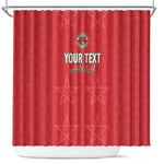 Custom Morocco Football Shower Curtain Allez les Lions de lAtlas