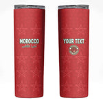 Custom Morocco Football Skinny Tumbler Allez les Lions de lAtlas