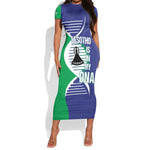 Lesotho Is In My DNA Short Sleeve Bodycon Dress LT15