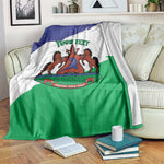 Personalised Afro Lesotho Blanket Coat Of Arms With Map - Grunge Style