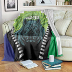 Personalised Afro Lesotho Blanket Black Rhinoceros Aloe Polyphylla LT15