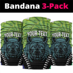 Personalised Afro Lesotho Neck Gaiter Black Rhinoceros Aloe Polyphylla LT15